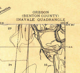 1911 Topo Map of Inavale Oregon