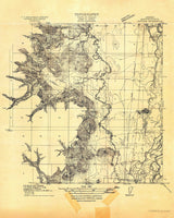 1911 Topo Map of Inavale Oregon