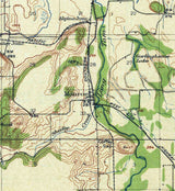 1922 Topo Map of Monroe Oregon