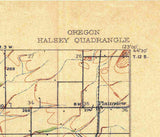 1912 Topo Map of Halsey Oregon