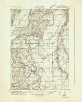 1913 Topo Map of Oakville Oregon