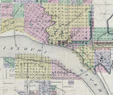 1893 Map of Sioux City Iowa