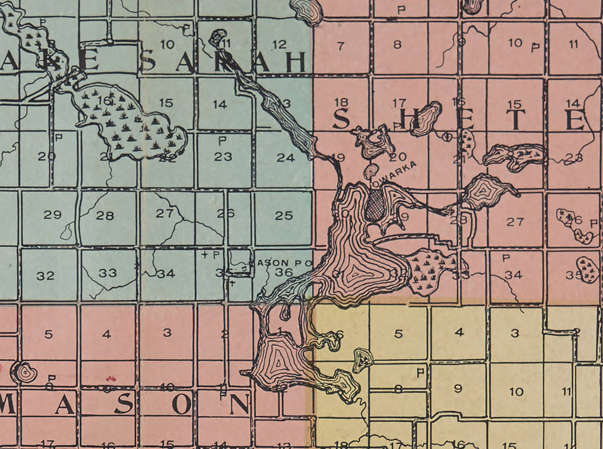 1907 Map of Murray County Minnesota