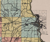 1907 Map of Stearns County Minnesota