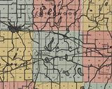 1907 Map of Stearns County Minnesota