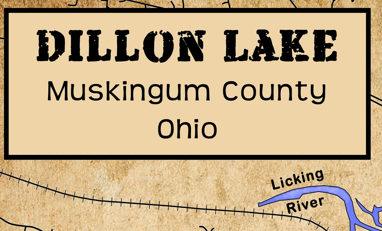 2024 Map of Dillon Lake Ohio