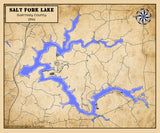 2024 Map of Salt Fork Lake Guernsey County Ohio