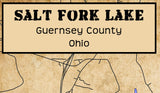 2024 Map of Salt Fork Lake Guernsey County Ohio