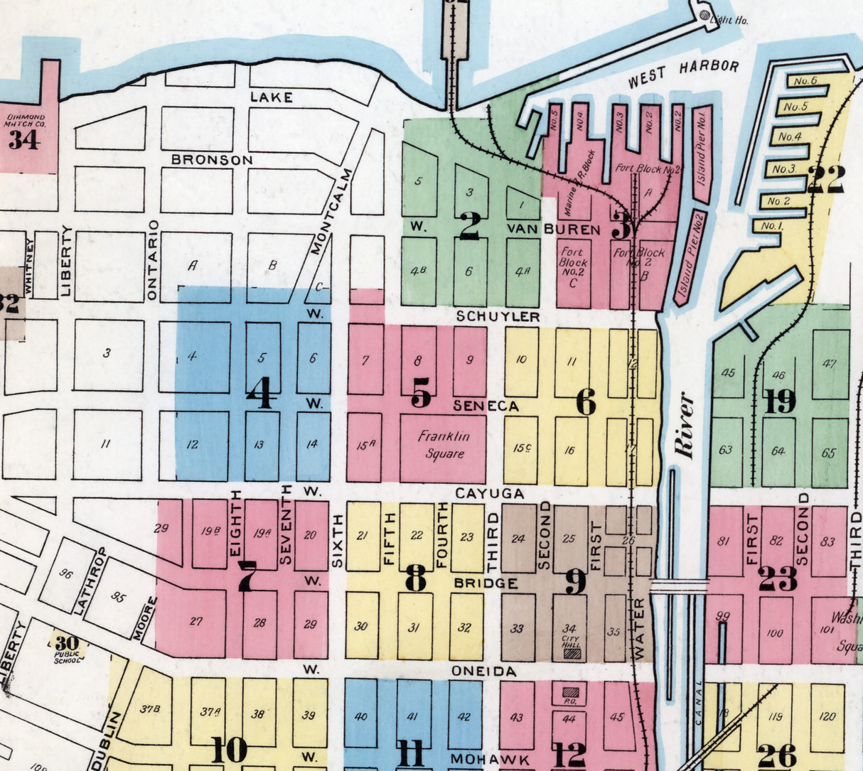 1897 Map of Oswego Oswego County New York