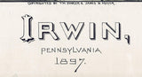 1897 Panoramic Map of Irwin Pennsylvania