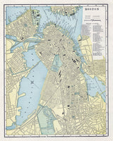 1899 Map of Boston Massachusetts