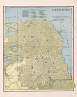1899 Map of San Francisco California