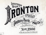 1900 Map of Ironton Lawrence County Ohio