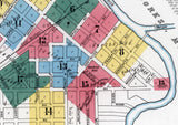 1901 Town Map of Grand Forks Grand Forks County North Dakota