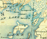1915 Map of Indian Lake Logan County Ohio