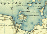 1915 Map of Indian Lake Logan County Ohio