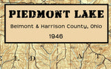1946 Map of Piedmont Lake Ohio