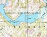 1998 Map of Clendening Lake Harrison County Ohio