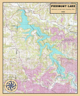 1998 Map of Piedmont Lake Ohio