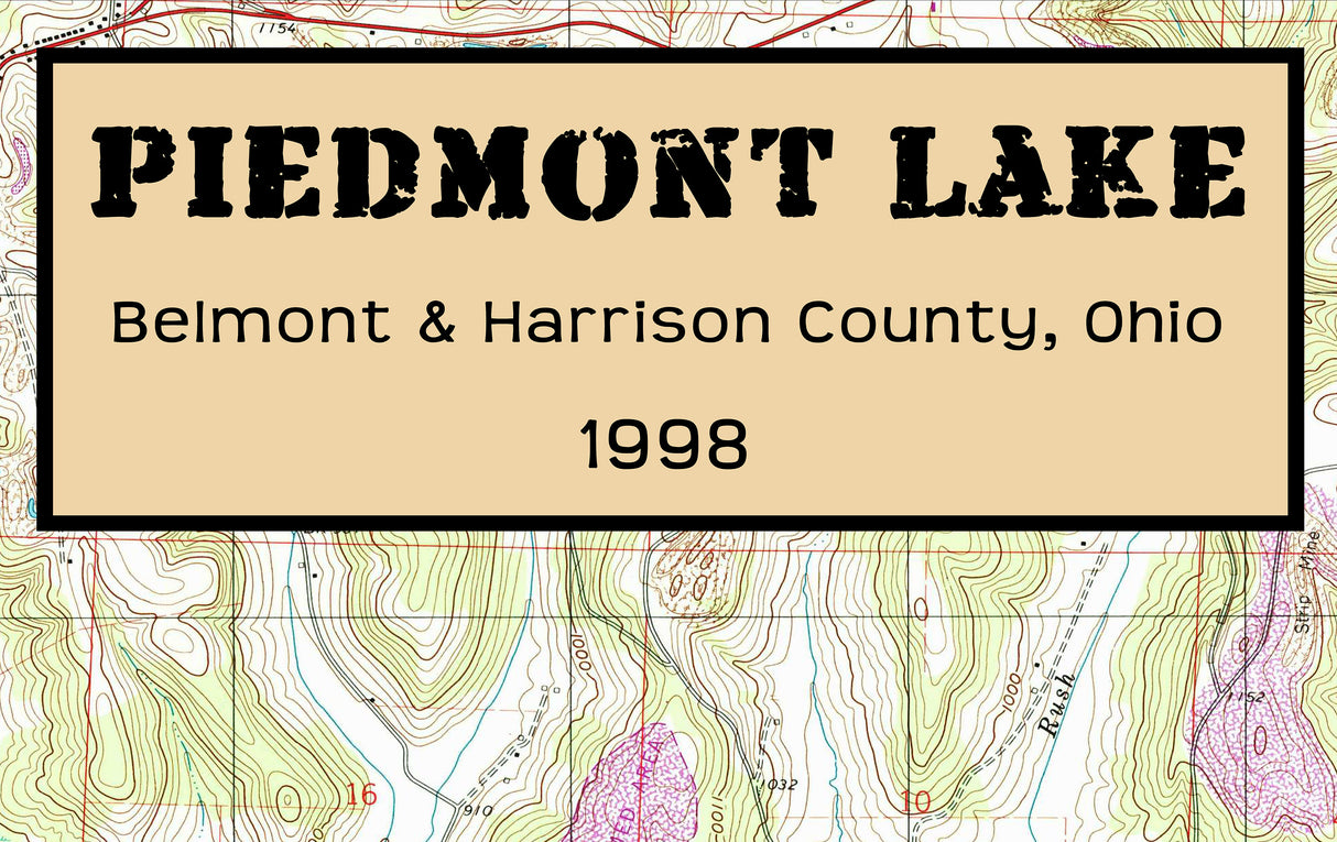 1998 Map of Piedmont Lake Ohio