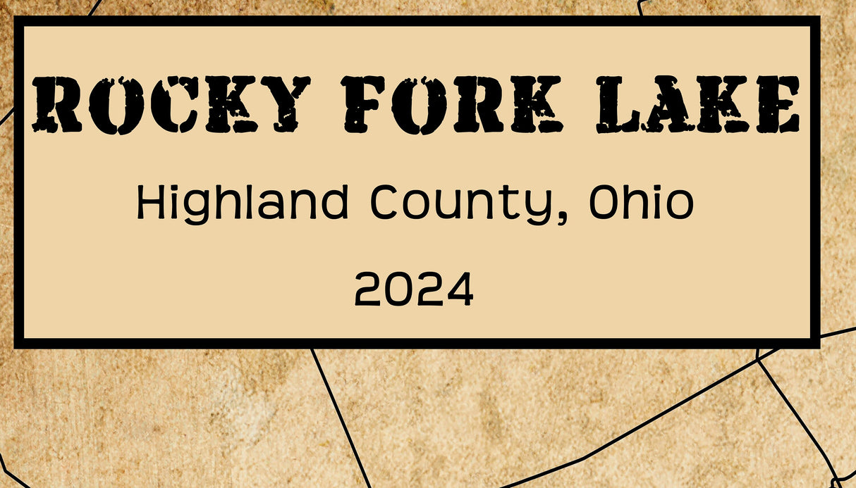 2024 Map of Rocky Fork Lake Highland County Ohio