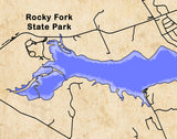 2024 Map of Rocky Fork Lake Highland County Ohio