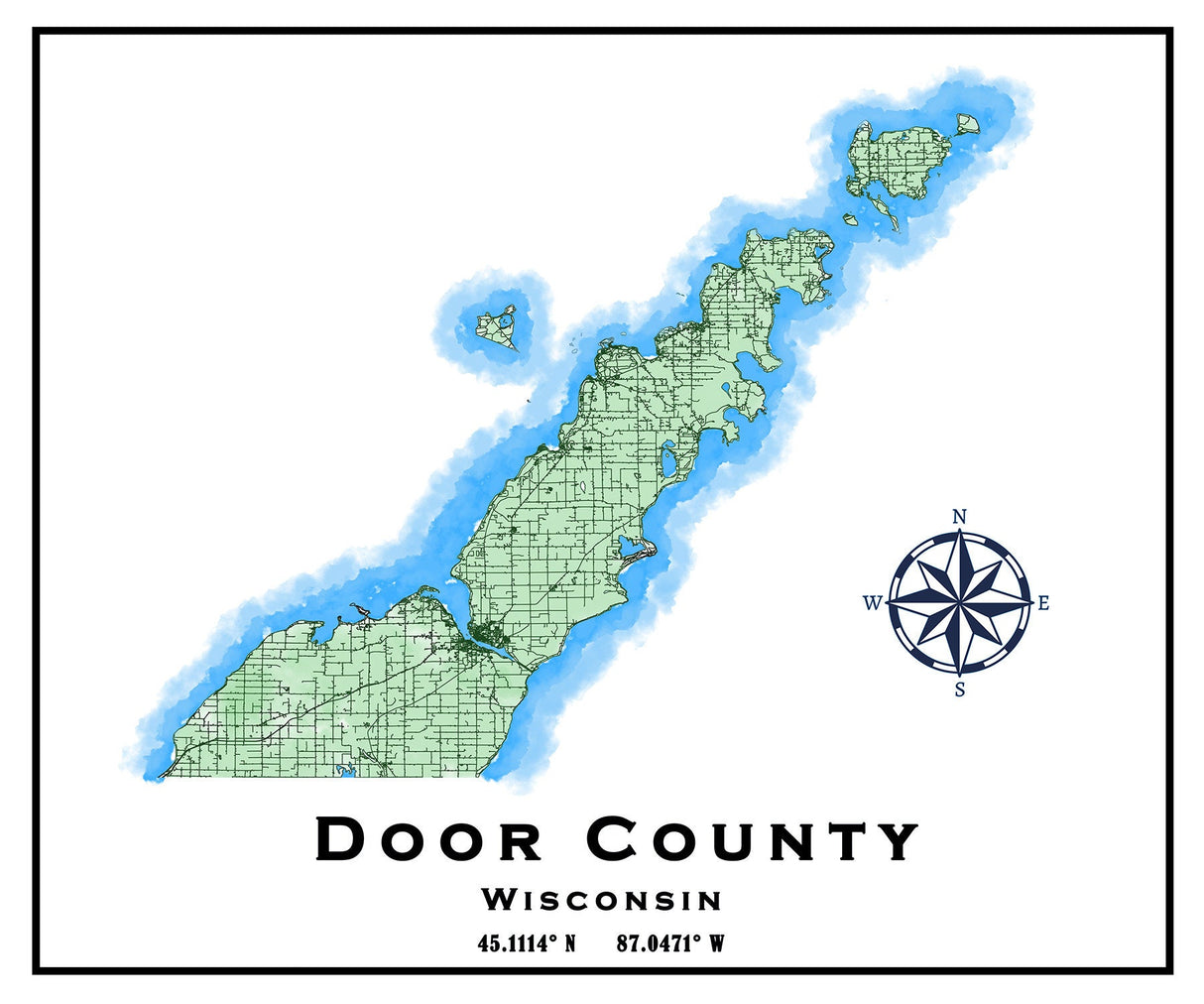 Door County Wisconsin Map