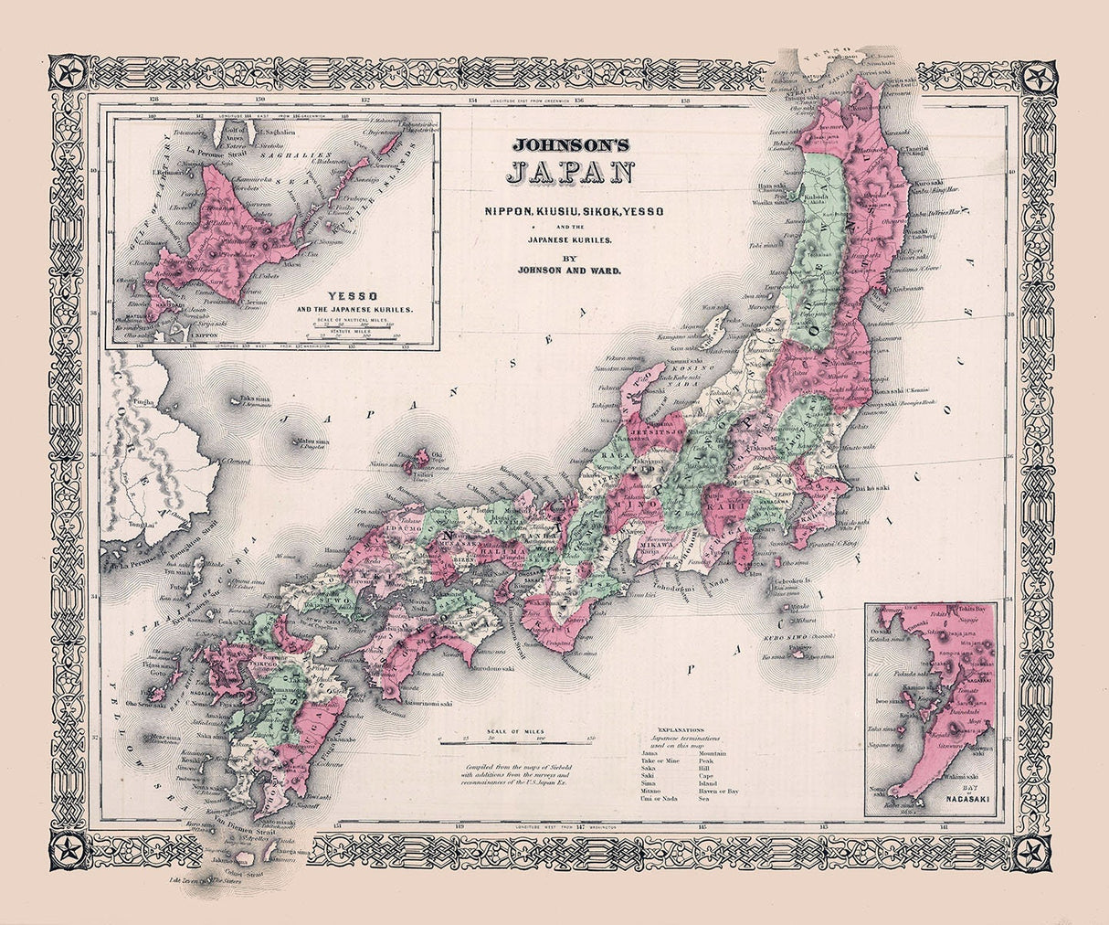 1865 Map of Japan