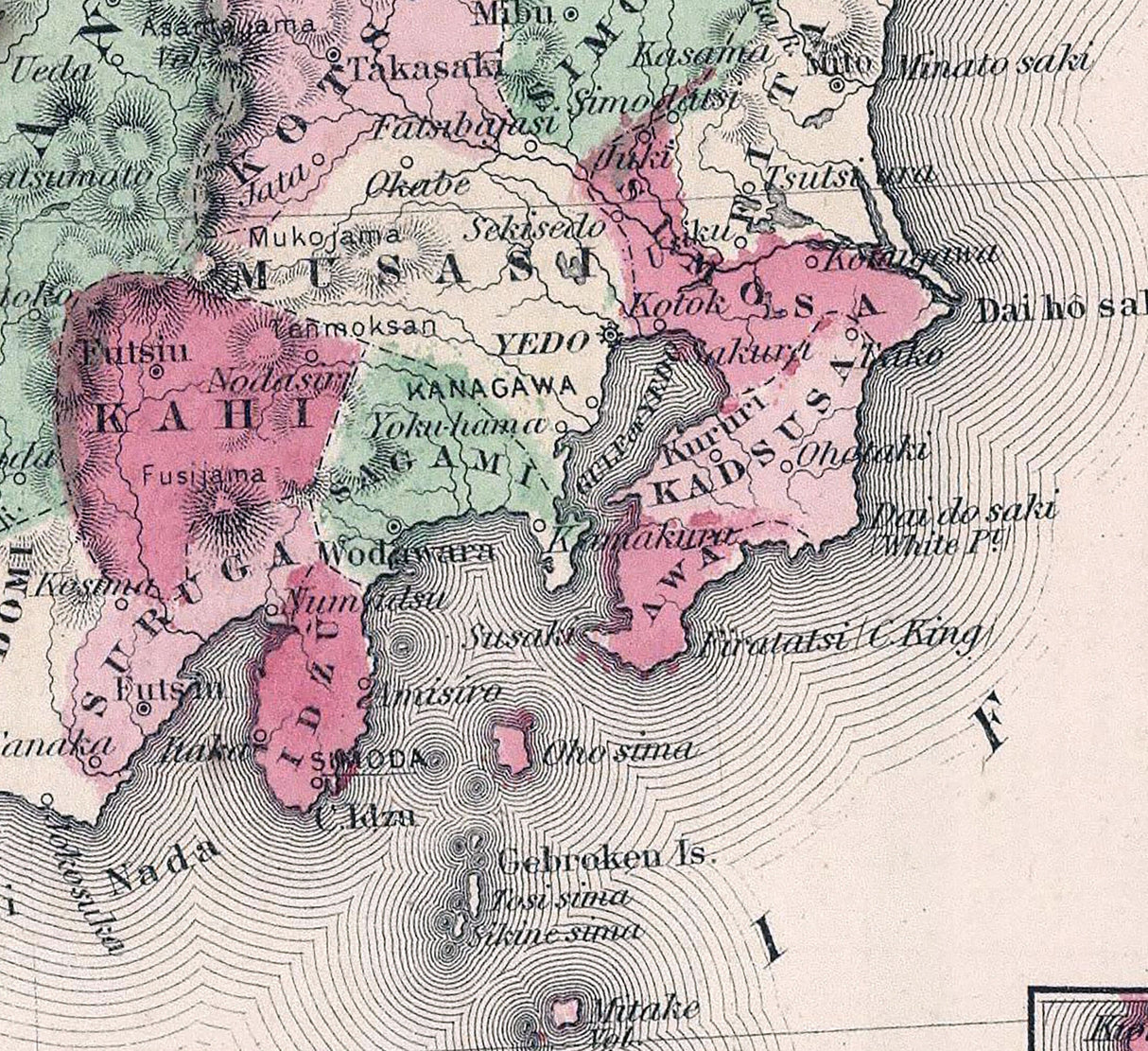 1865 Map of Japan