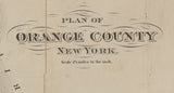 1880 Map of Orange County and Rockland County New York