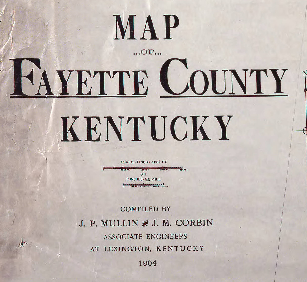 1904 Map of Fayette County Kentucky