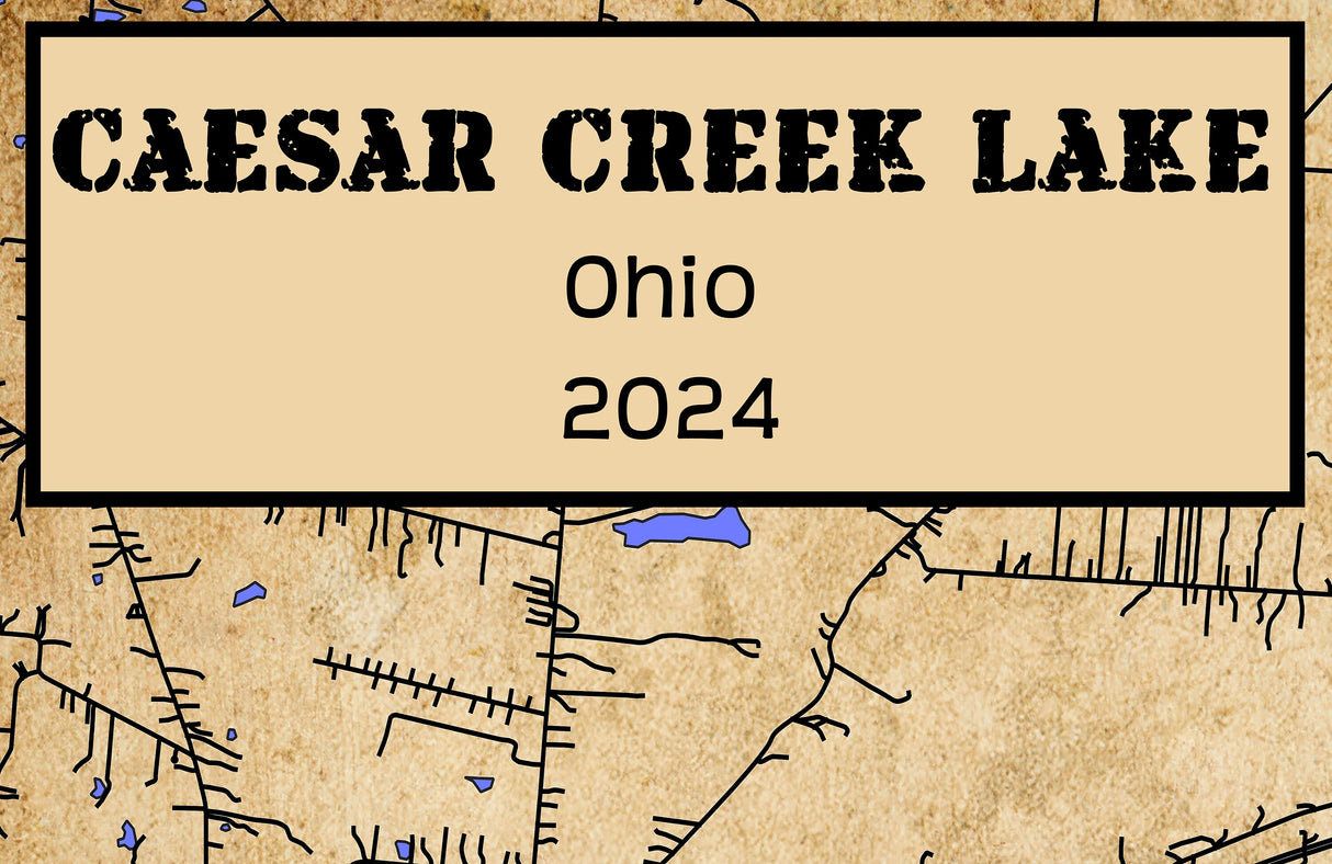 2024 Map of Caesar Creek Lake Ohio