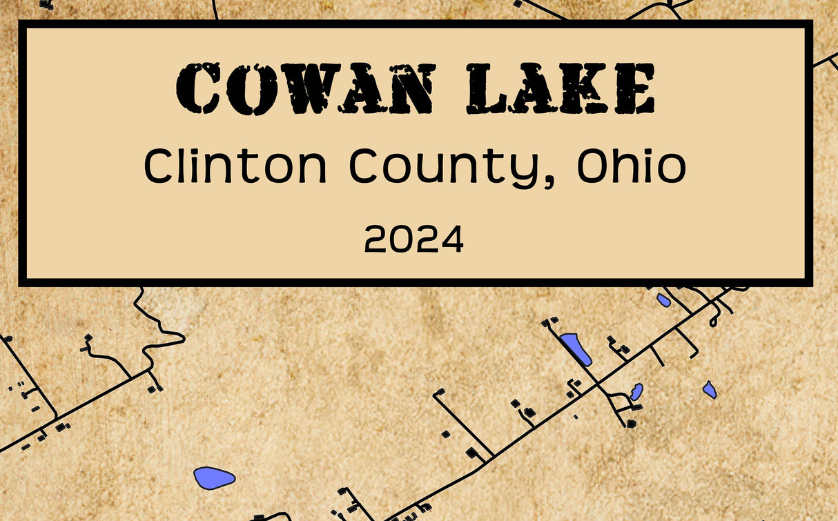 2024 Map of Cowan Lake Clinton County Ohio