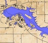 2024 Map of Mississinewa Lake Indiana