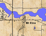 2024 Map of Salamonie Lake Indiana