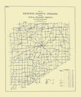 1911 Map of Decatur County Indiana