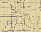 1911 Map of Fulton County Indiana