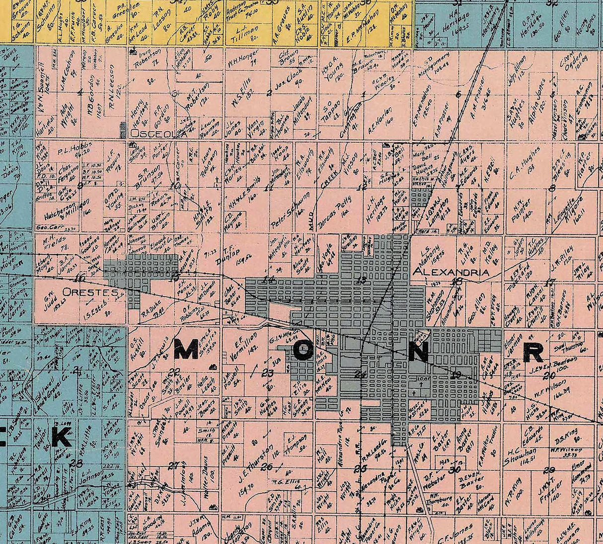 1921 Map of Madison County Indiana