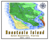 Anastasia Island Davis Shores Saint Augustine Beach Florida Map