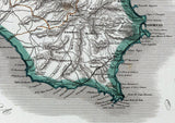 1895 Map of Sicily Italy