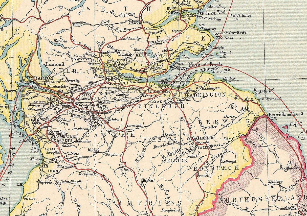 1910 Map of The British Islands