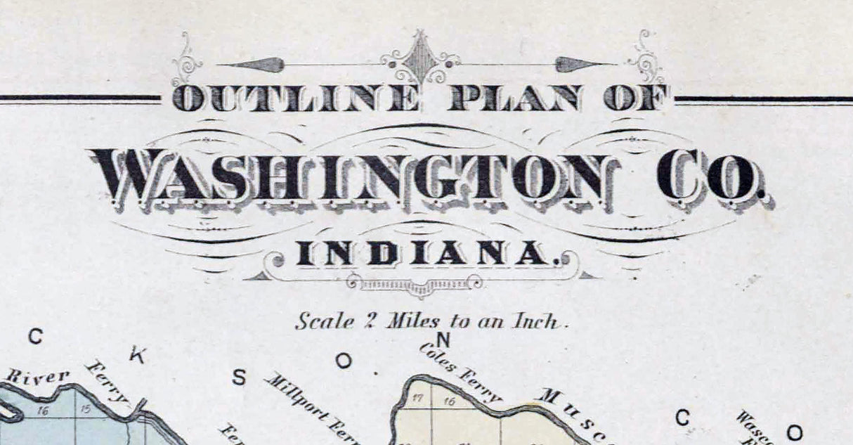 1878 Map of Washington County Indiana