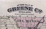 1879 Map of Greene County Indiana