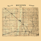 1888 Map of Benton County Indiana