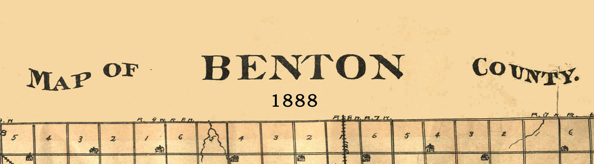 1888 Map of Benton County Indiana