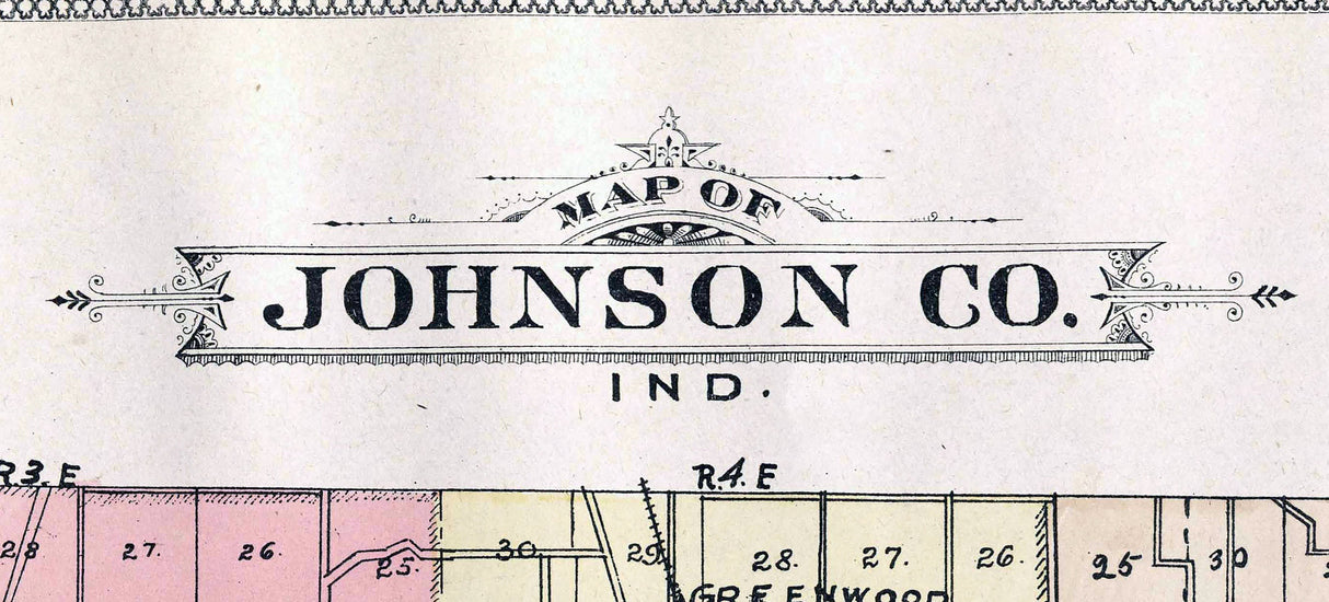 1900 Map of Johnson County Indiana