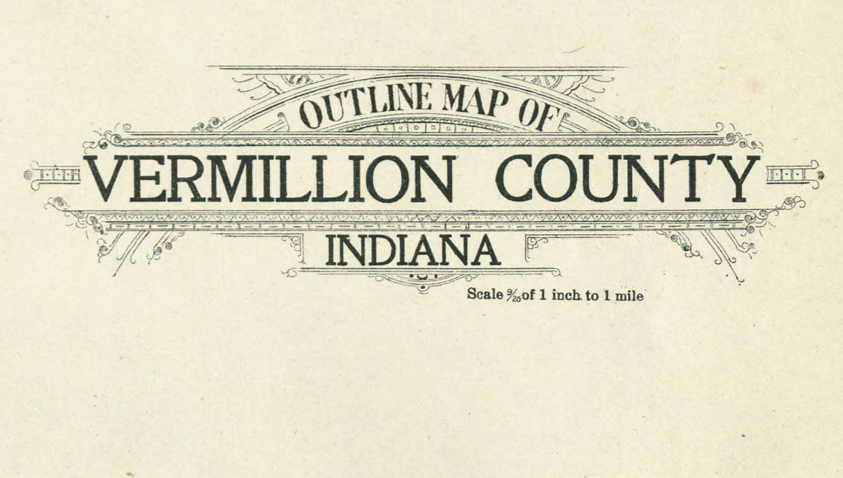 1909 Map of Vermillion County Indiana