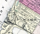 1873 Map of Hudson Columbia County New York