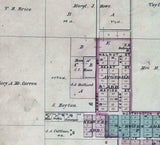 1879 Map of Worthington Greene County Indiana