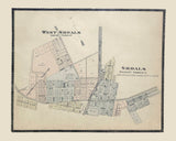 1892 Map of Shoals Martin County Indiana